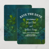 Groen laat roestelijke Vintage sparen de Datum Kaart (Voorkant / Achterkant)