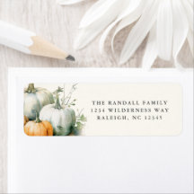 groen laat rustieke Herfst pompoen retouradres