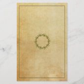 Groen laat  stijl briefpapier (Achterkant)