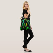 Groen laat waterverf milieugebied tote bag (Op model)