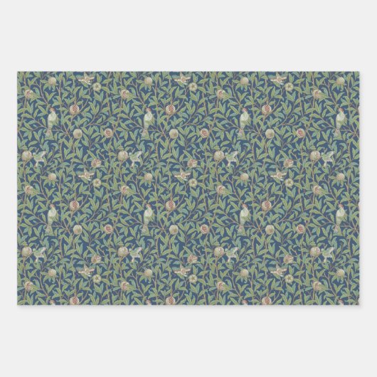 groen laat William Morris Patterns achter Inpakpapier Vel (Voorkant 3)