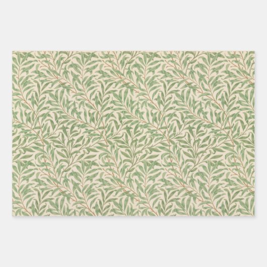  groen laat William Morris Patterns achter Inpakpapier Vel (Voorkant)