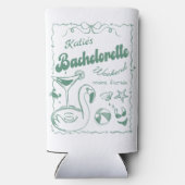 Groen Laatste Toast Beach Bachelorette Party Seltzer Blikjeskoeler (Achterkant)