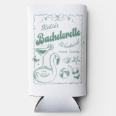 Groen Laatste Toast Beach Bachelorette Party Seltzer Blikjeskoeler (Voorkant)