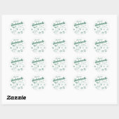 Groen Laatste toast Beach Bachelorette Party Stick Ronde Sticker (Vel)