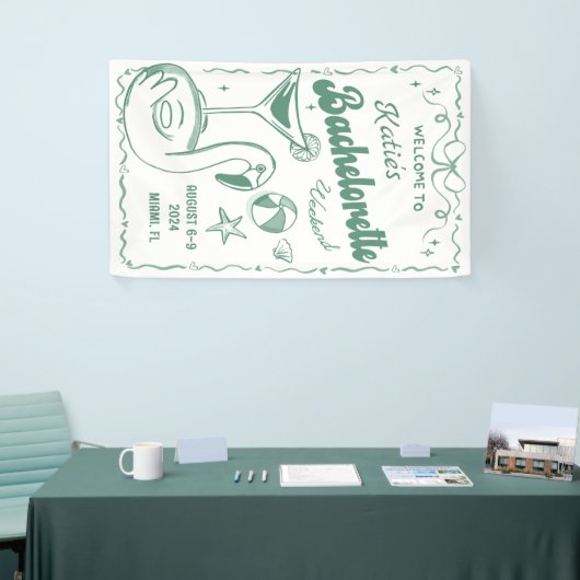 Groen Laatste Toast Beach Bachelorette Weekend Ban Spandoek (Beurs)