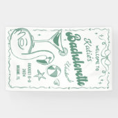 Groen Laatste Toast Beach Bachelorette Weekend Ban Spandoek (Horizontaal)