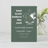 Groen Laatste Trail Voor Veil Glamping Bachelorett Kaart (Staand voorkant)