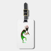 groen label kokopelli bagagelabel (Voorkant verticaal)