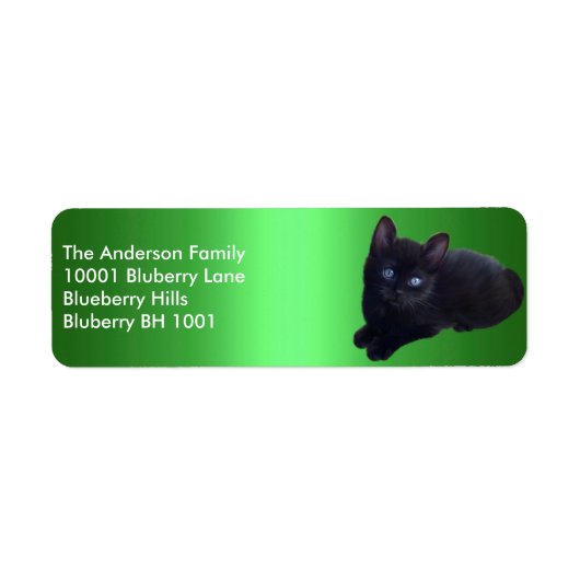 Groen label retouradres Black Cat (Voorkant)