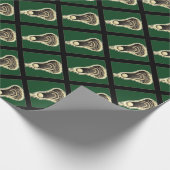 Groen Lacrosse Cadeau Cadeaupapier (Hoek)