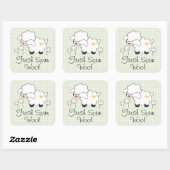 Groen Lam Baby shower Etiketten Stickers (Vel)