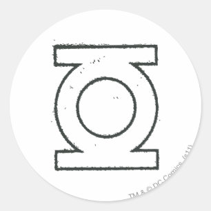 Groen lampje Lantern BW Ronde Sticker