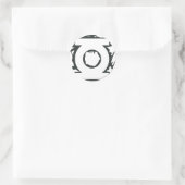 Groen lampje Lantern Ronde Sticker (Tas)