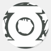 Groen lampje Lantern Ronde Sticker (Voorkant)