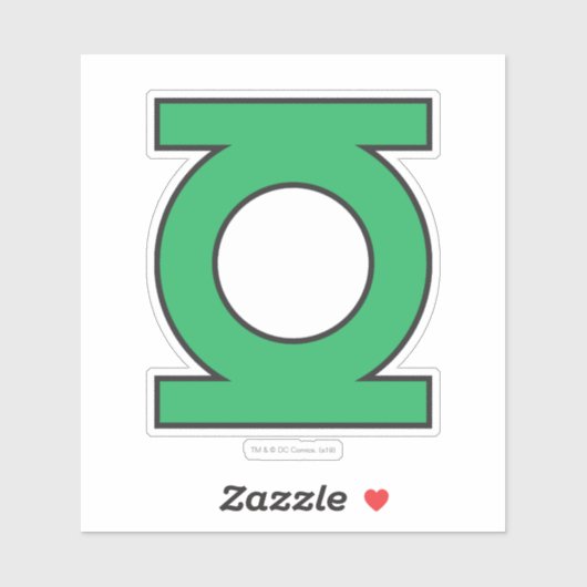 Groen lampje Lantern Sticker (Vel)