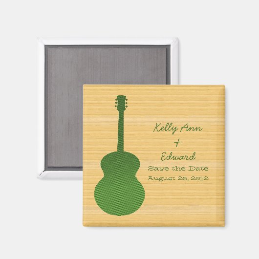 Groen land gitaar sparen de Magnet van de Datum (Voorkant / Achterkant)
