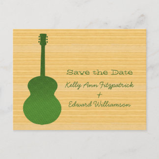 Groen land gitaar sparen het Briefkaart van de Dat
