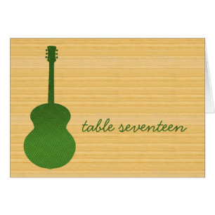 Groen land Guitar Table Number Kaart
