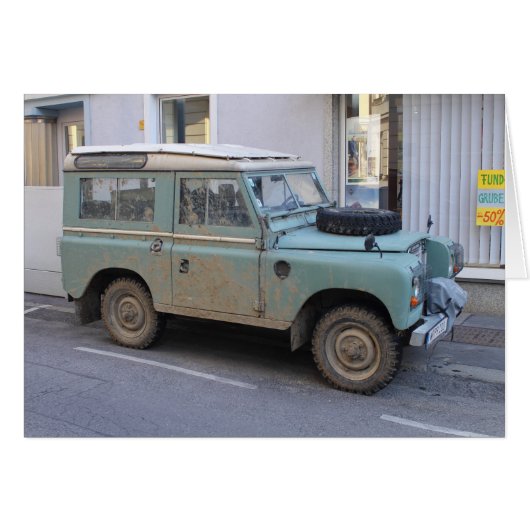 Groen land Rover (Voorkant Horizontaal)