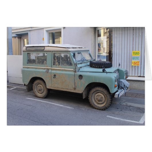 Groen land Rover (Voorkant Horizontaal)