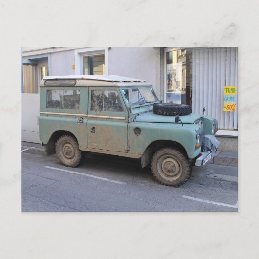 Groen land Rover Briefkaart (Voorkant)