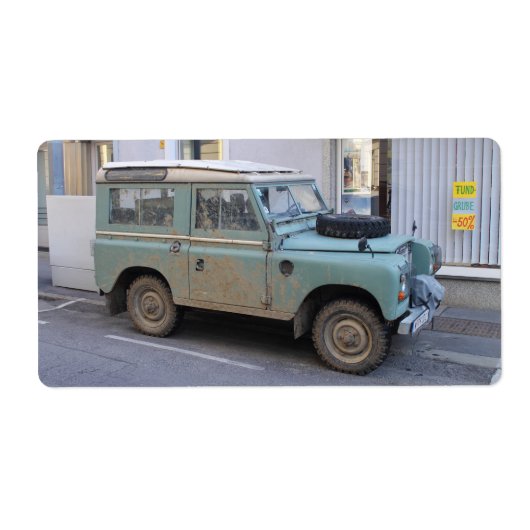 Groen land Rover Etiket (Voorkant)