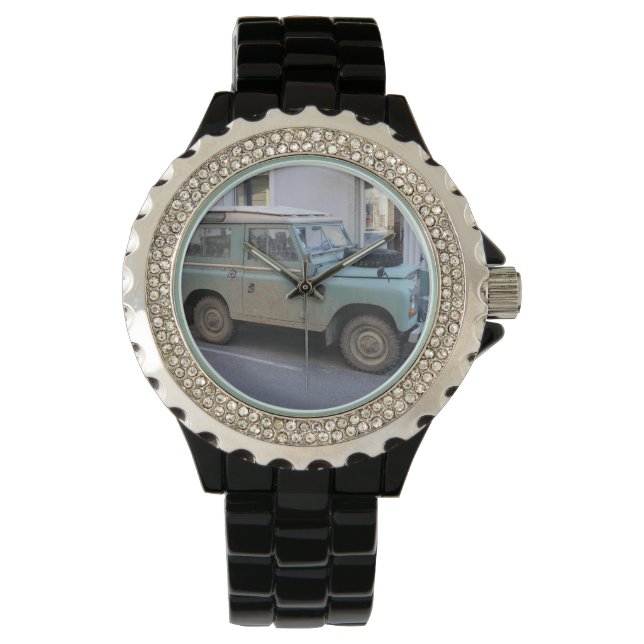 Groen land Rover Horloge (Voorkant)