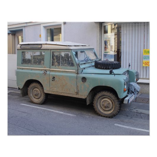 Groen land Rover Poster (Voorkant)