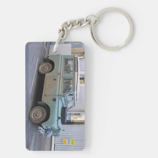 Groen land Rover Sleutelhanger (achterkant)