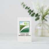 Groen Landschap Bomen Logo Visitekaartje (Staand voorkant)