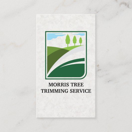 Groen Landschap Bomen Logo Visitekaartje (Voorkant)