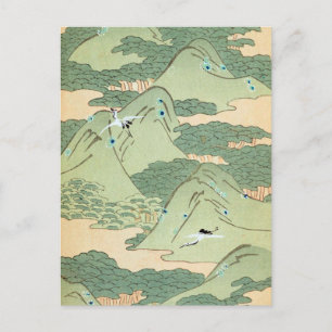 groen landschap briefkaart