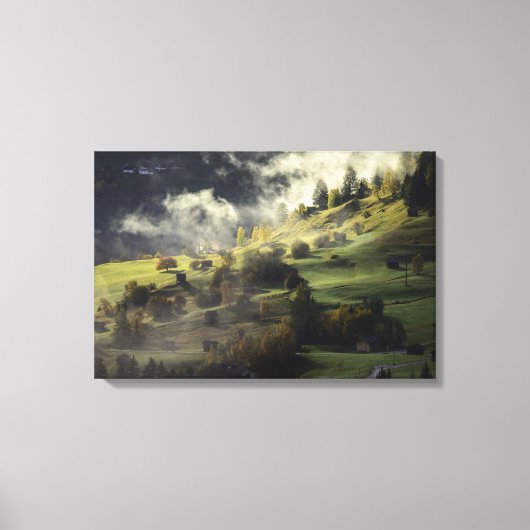 Groen landschap canvas afdruk (Voorkant)