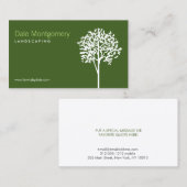 Groen landschap, gazon zorg, bomen Visitekaartje (Voorkant / Achterkant)