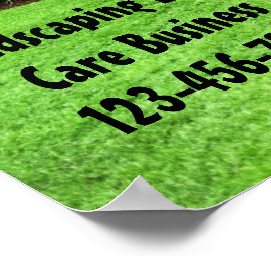 Groen landschap Groen bedrijfsetiket in de startfa Poster (Hoek)