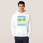 Groen landschap hoodie (Voorkant volledig)