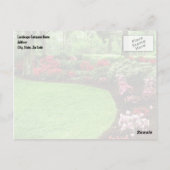 Groen landschap in de startfase briefkaart (Achterkant)