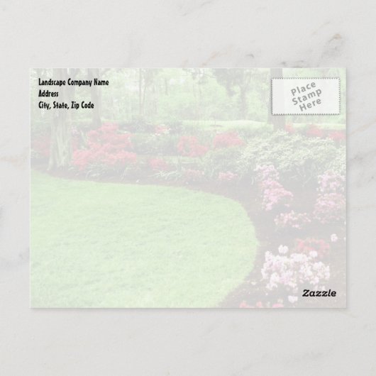 Groen landschap in de startfase briefkaart (Achterkant)