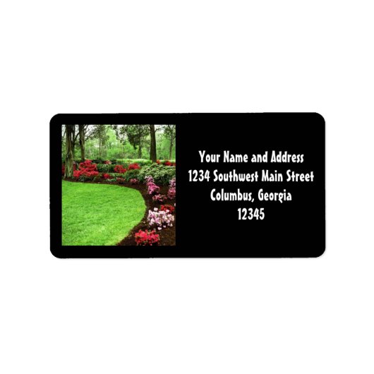 Groen landschap in de startfase etiket (Voorkant)