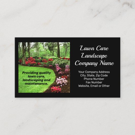 Groen landschap in de startfase visitekaartje (Voorkant)