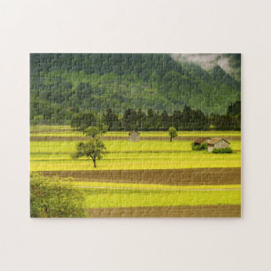 Groen landschap legpuzzel