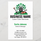 Groen Landschap Logo Huis Boom Grasmaaier Qr Code Flyer (Achterkant)