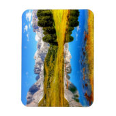 Groen landschap met het Pond- en Snowy-gebergte Magneet (Verticaal)