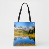 Groen landschap met het Pond- en Snowy-gebergte Tote Bag (Voorkant)