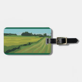 Groen landschap op het platteland bagagelabel (Voorkant horizontaal)
