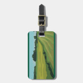 Groen landschap op het platteland bagagelabel (Voorkant verticaal)