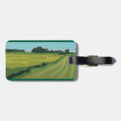 Groen landschap op het platteland bagagelabel (Achterkant horizontaal)