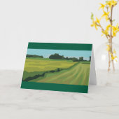 Groen landschap op het platteland kaart (Gele Bloem)