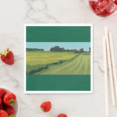 Groen landschap op het platteland servet (Insitu)